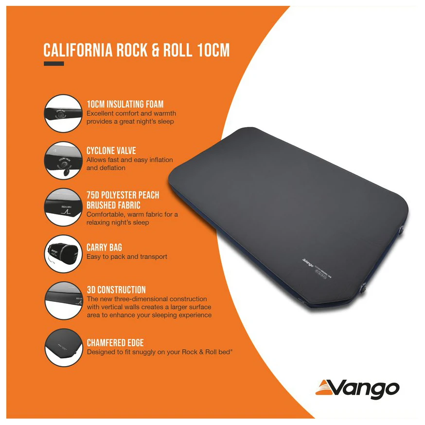 Vango California Rock & Roll - Sleeping Mat 4 Vango California Rock & Roll - Sleeping Mat - Image 2