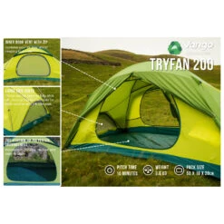 Vango Tryfan 200 - 2-person Tent -CampNest Outdoors Shop vango tryfan 200 2 person tent bf detail 3
