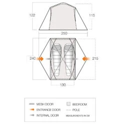 Vango Tryfan 200 - 2-person Tent -CampNest Outdoors Shop vango tryfan 200 2 person tent bf detail 4